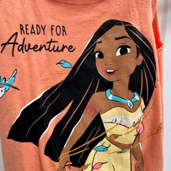 NWOT Disney Princess Pocahontas 3T Girls Orange Romper Ready for Adventure - Picture 2 of 6